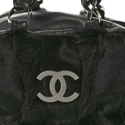 Chanel Lambskin Pony Hair Tote Black 8 of 11