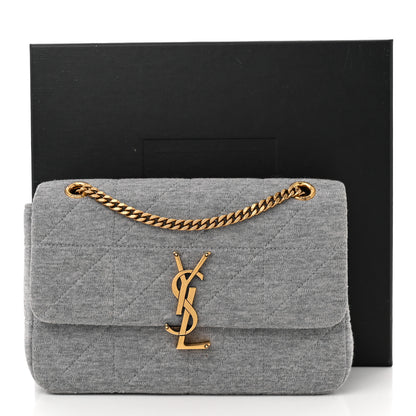 Saint Laurent Jersey Wool Patchwork Monogram Medium Jamie Grey 11 of 11