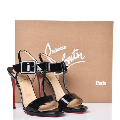 Christian Louboutin Patent Beltega 120 Sandals 36.5 Black 8 of 8