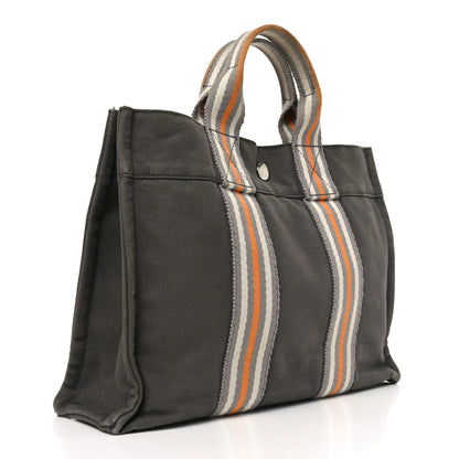 Hermes Cotton Canvas Tout Fourre PM Grey 3 of 9