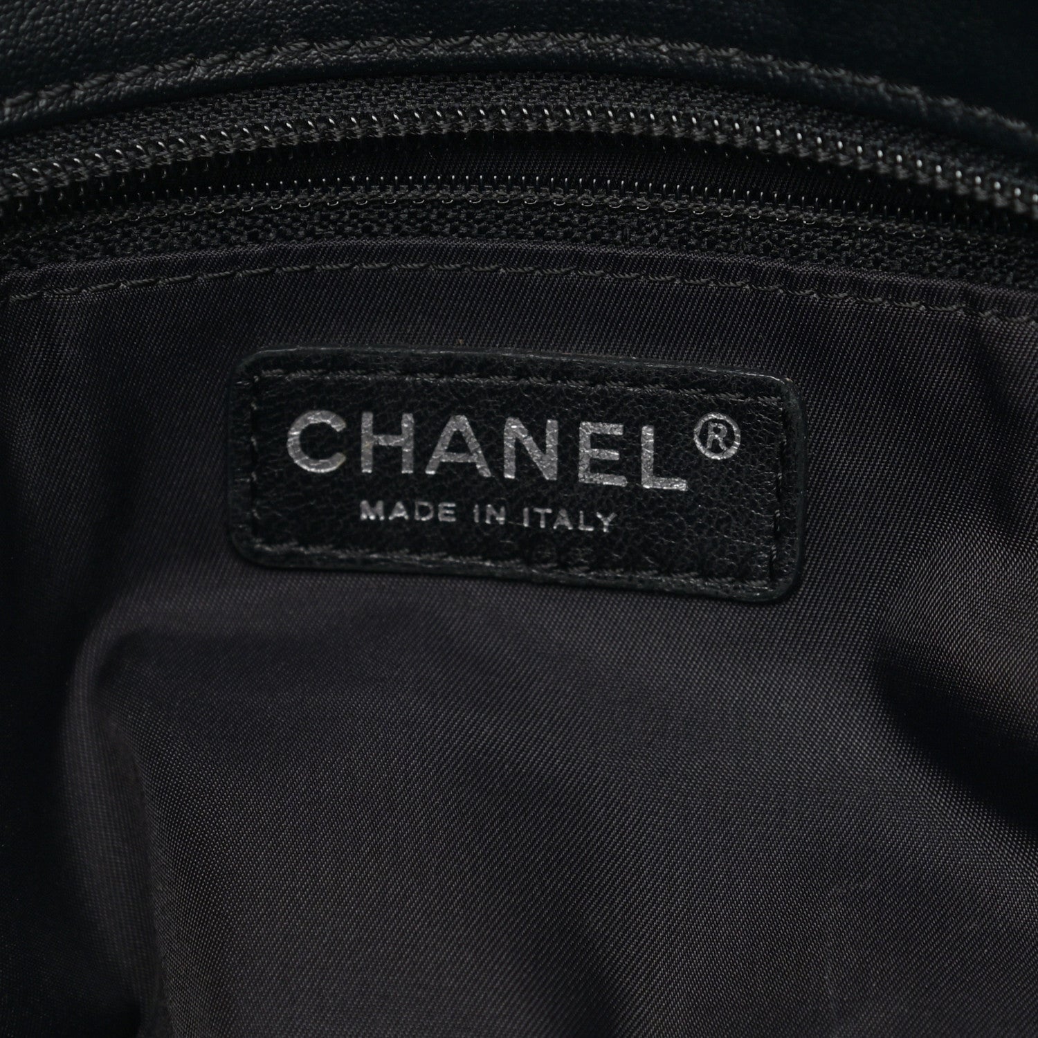 Chanel Coated Canvas Quilted Large Paris Biarritz Tote Black 7 of 15