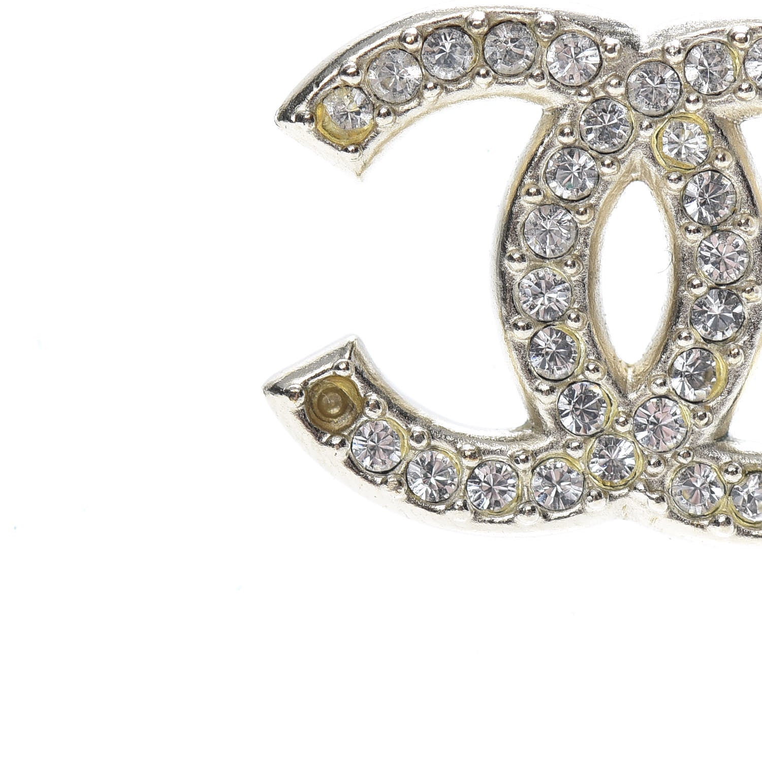 Chanel Crystal CC Earrings Gold 6 of 8