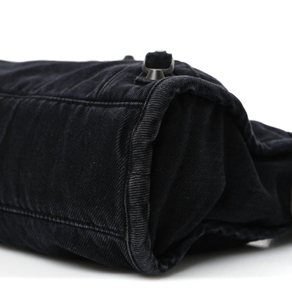 Balenciaga Washed Denim Classic Hardware Small Le City Black 9 of 9