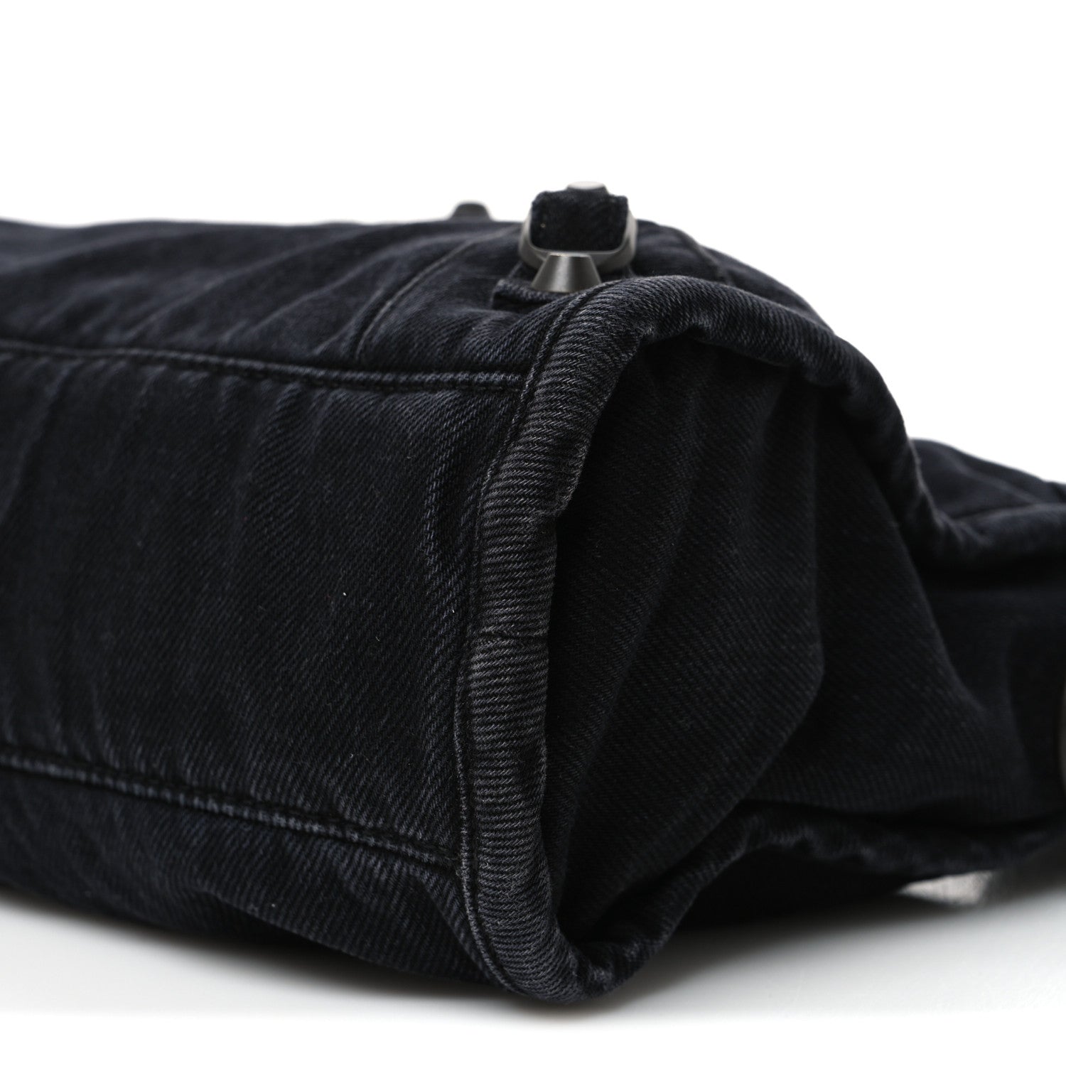 Balenciaga Washed Denim Classic Hardware Small Le City Black 10 of 10