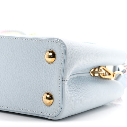 Louis Vuitton Taurillon Capucines BB Light Blue 8 of 8