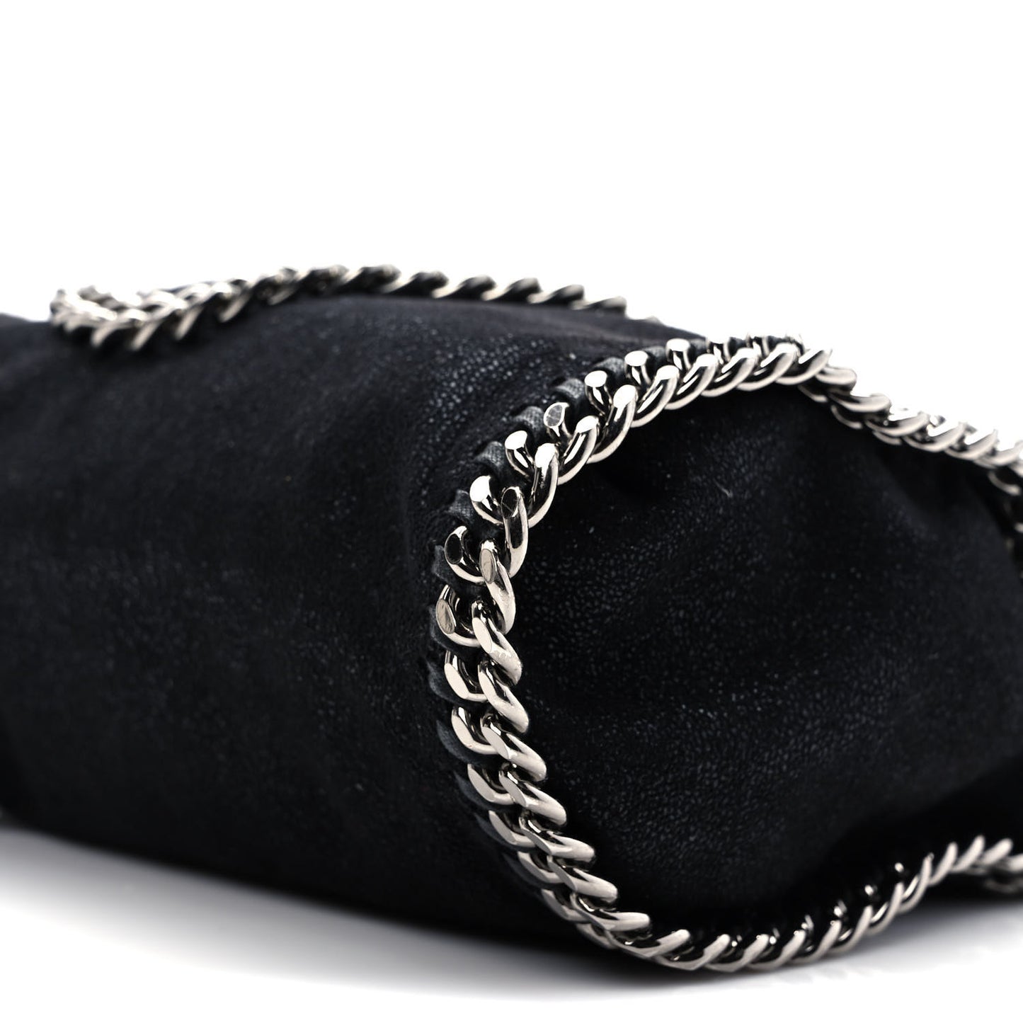 Shaggy Deer Mini Falabella Fold Over Tote Black