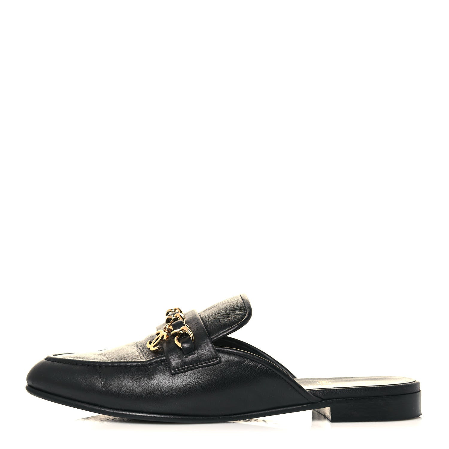 Chanel Lambskin Chain CC Mules 40 Black 1 of 9