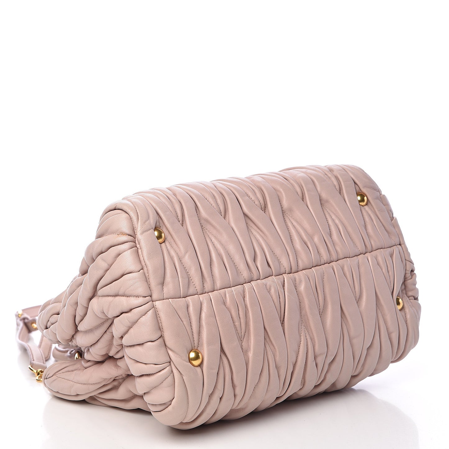 Nappa Matelasse Bauletto Top Handle Bowler Pink