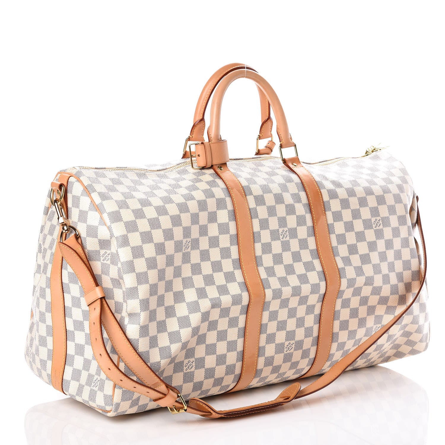 Louis Vuitton Damier Azur Keepall Bandouliere 55 3 of 11