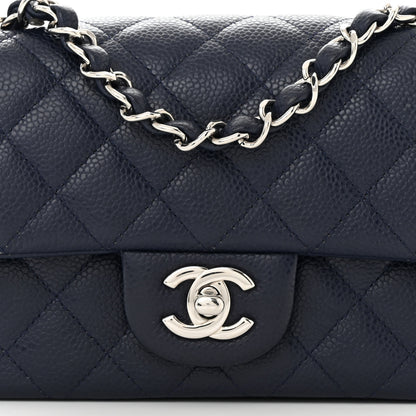 Chanel Caviar Quilted Mini Rectangular Flap Navy 8 of 10