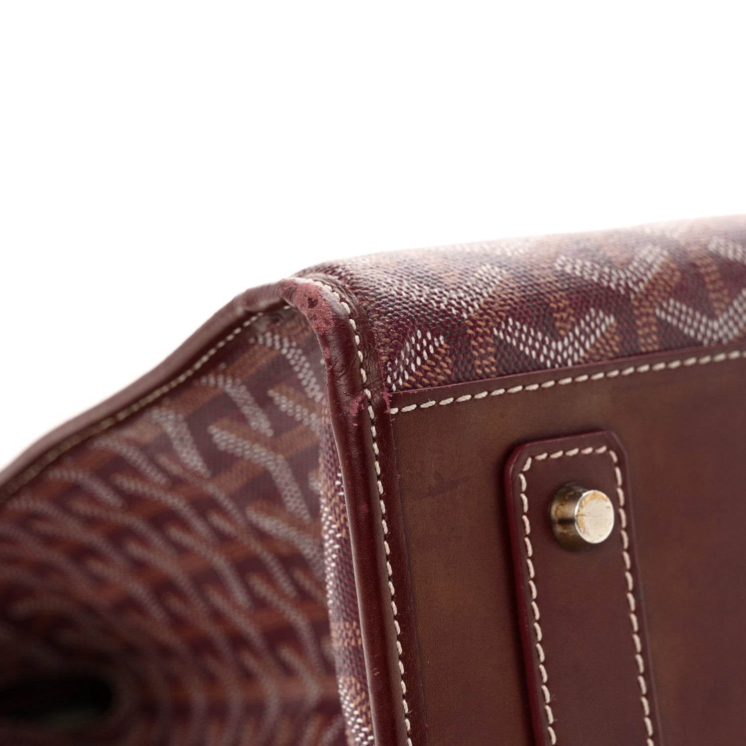 Goyard Goyardine Marquises Tote Burgundy 21 of 24