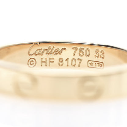 Cartier 18K Yellow Gold 3.5mm LOVE Wedding Band Ring 53 6.5 4 of 4