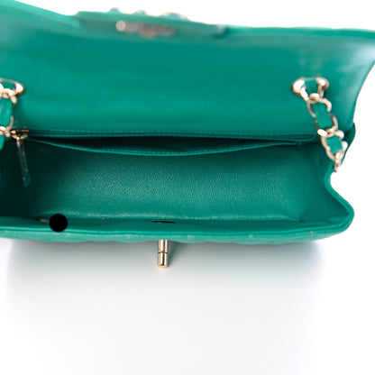 Chanel Caviar Quilted Mini Rectangular Flap Turquoise 4 of 10