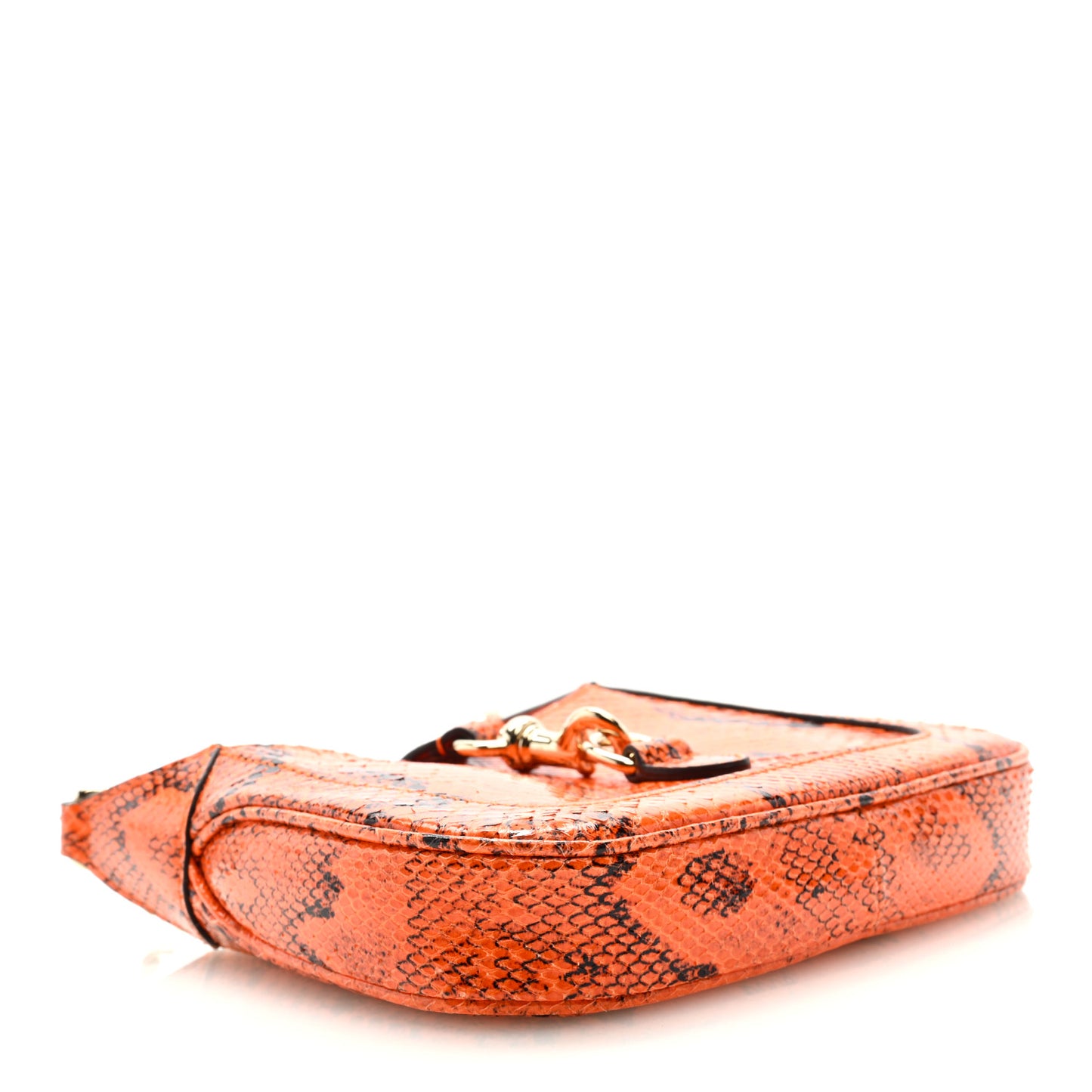 Snakeskin Mini Jackie Notte Bag Orange