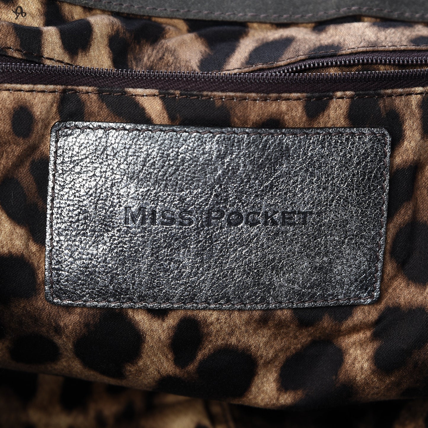 Suede Miss Pocket Satchel Grey