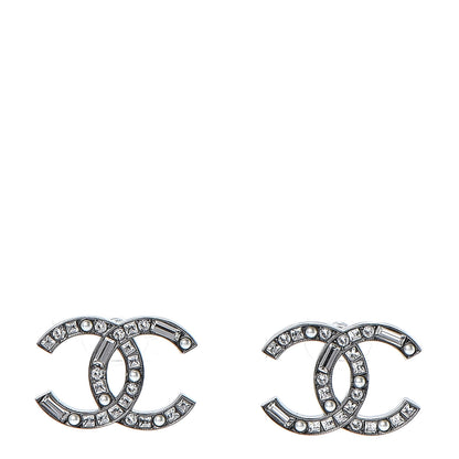 Chanel Baguette Crystal Pearl CC Bright Young Things Earrings Ruthenium 1 of 6