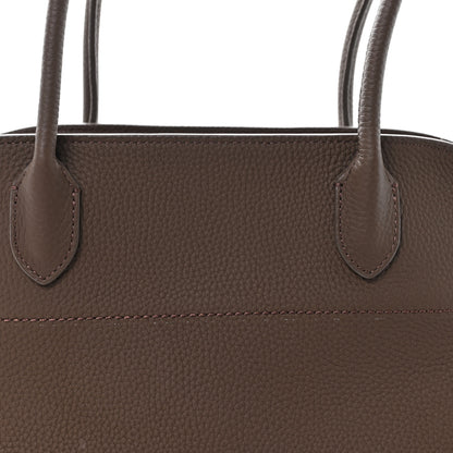The Row Matte Grained Calfskin Margaux Shoulder 12 Dark Olive 7 of 9