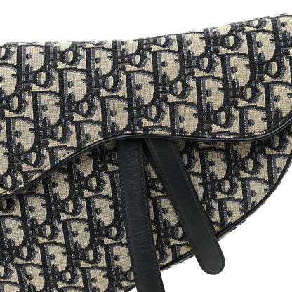 Christian Dior Oblique Saddle Bag Blue 8 of 12
