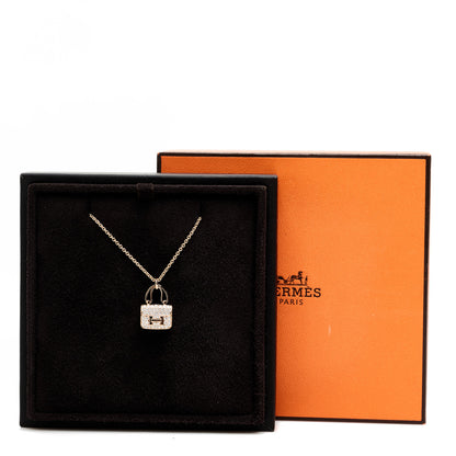 Hermes 18K Rose Gold Diamond Constance Amulettes Pendant Necklace 7 of 7
