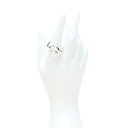 Hermes Sterling Silver GM Croisette Ring 57 8 2 of 6
