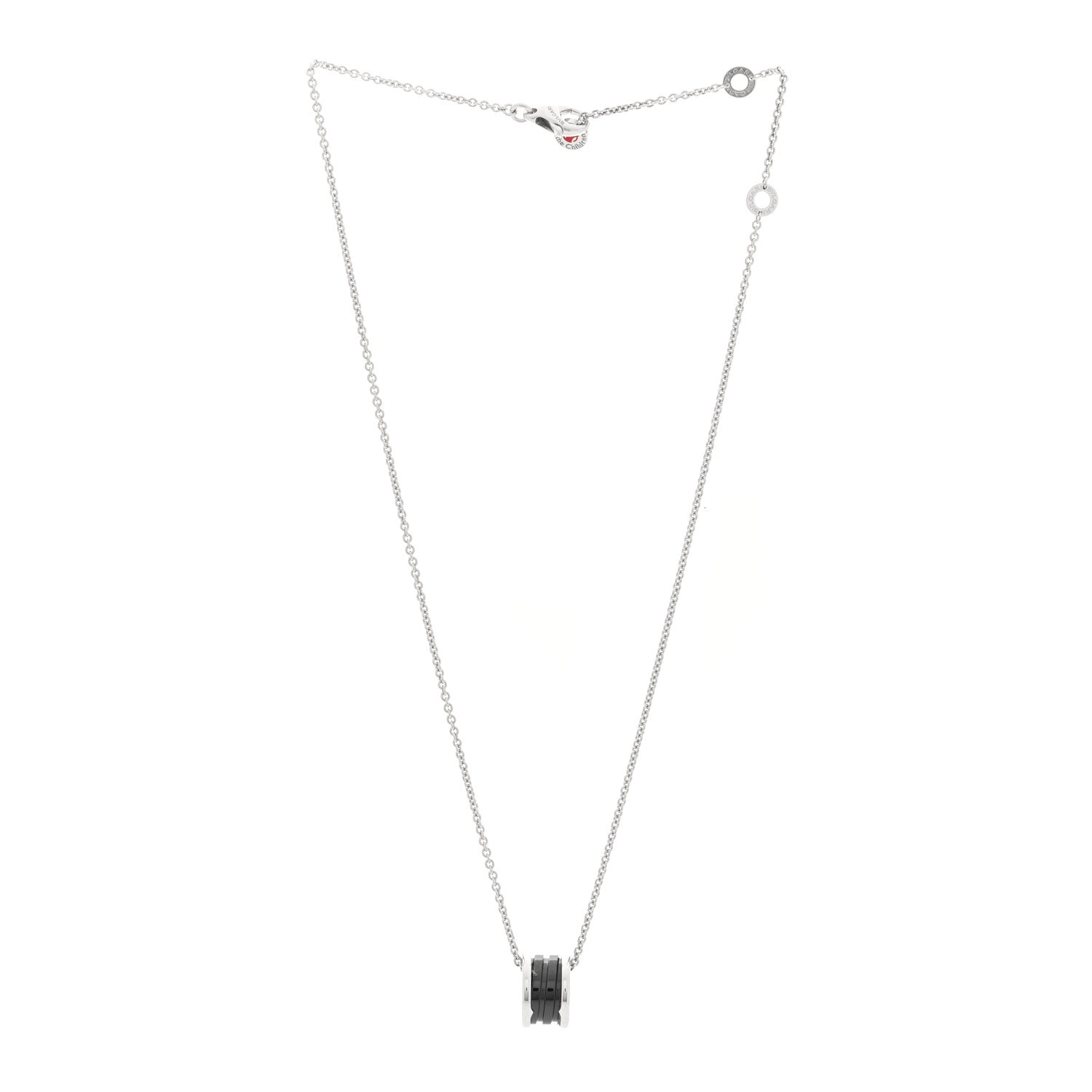 Bulgari Sterling Silver Ceramic Save The Children Pendant Necklace 3 of 6
