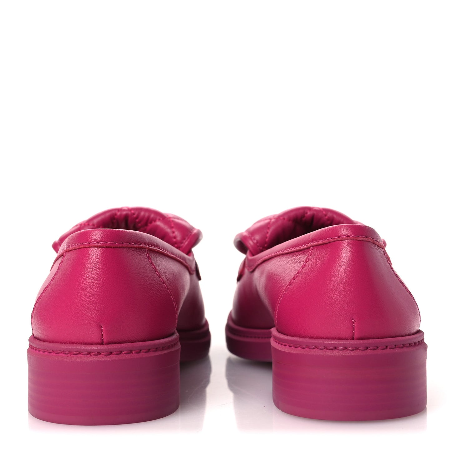 Lambskin Quilted CC Turnlock Loafers 39 Fuchsia
