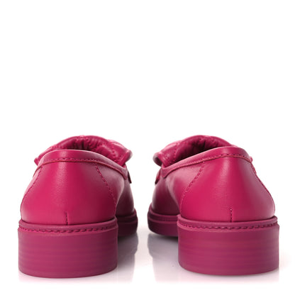 Chanel Lambskin Quilted CC Turnlock Loafers 39 Fuchsia 6 of 12