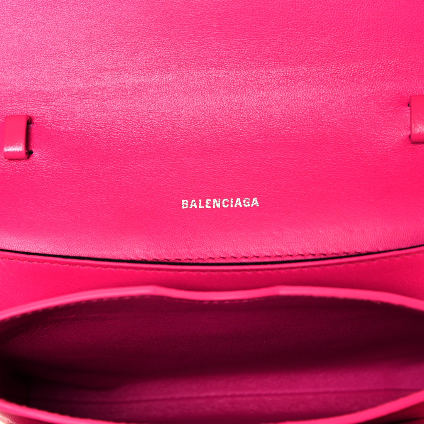 Shiny Box Calfskin Small B Bag Acid Fuchsia