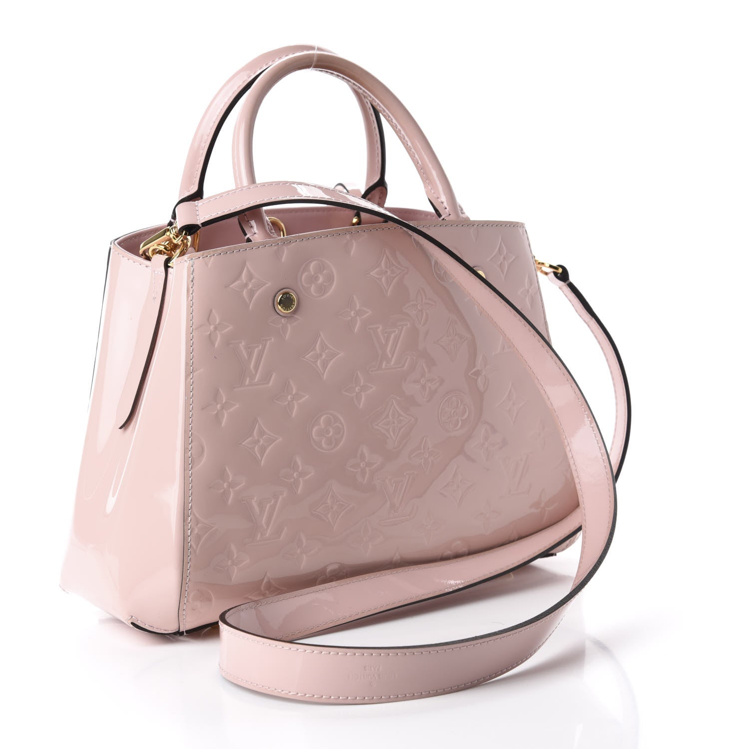 Louis Vuitton Vernis Montaigne BB Rose Ballerine 3 of 14