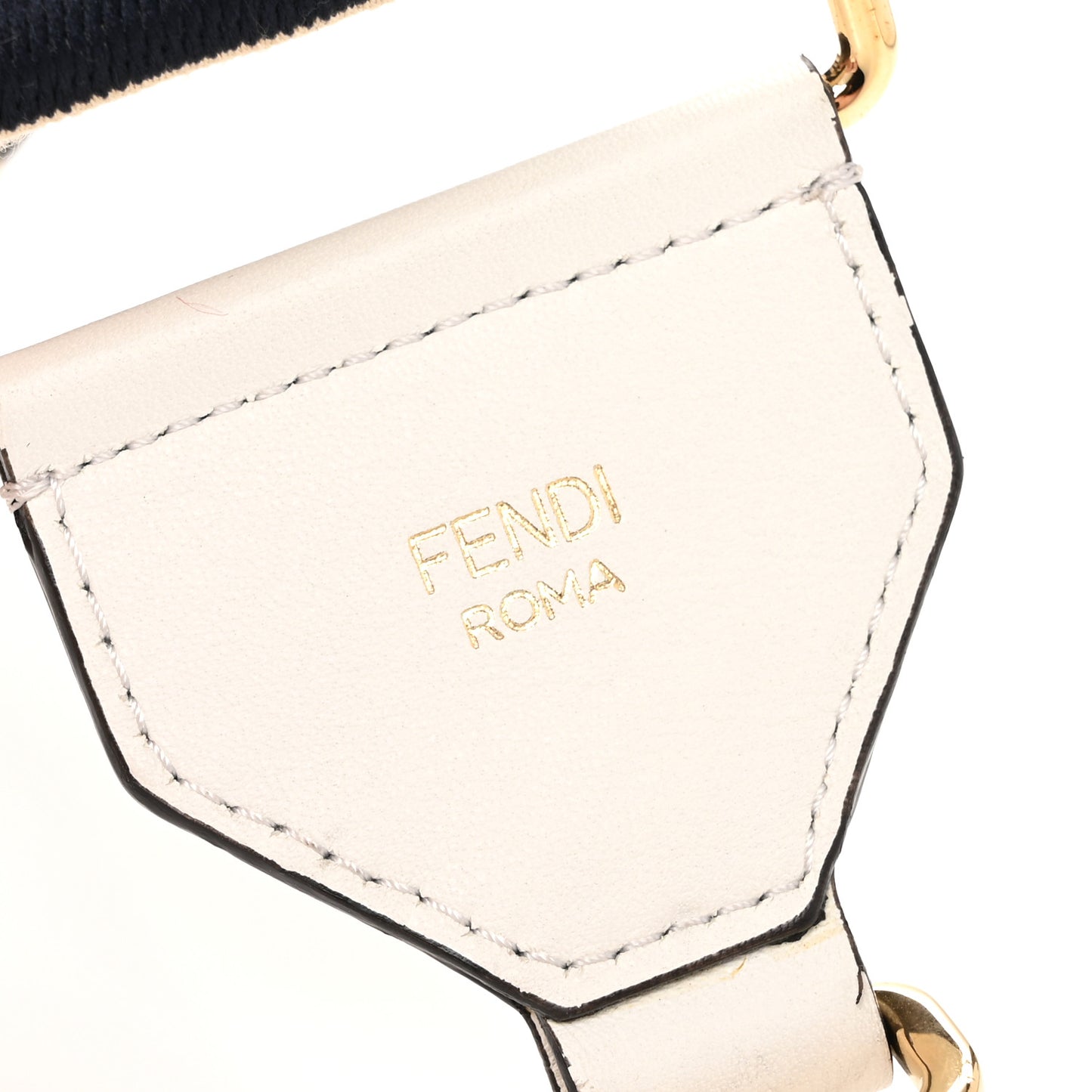 Jacquard Ribbon Vitello King FF Bi-Color Intreccio Adjustable Strap You Nuvola Midnight White Ice