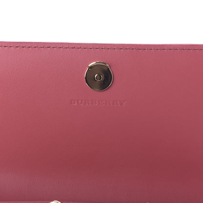 Burberry Haymarket Check Henley Wallet On Chain Coral Red 8 of 8