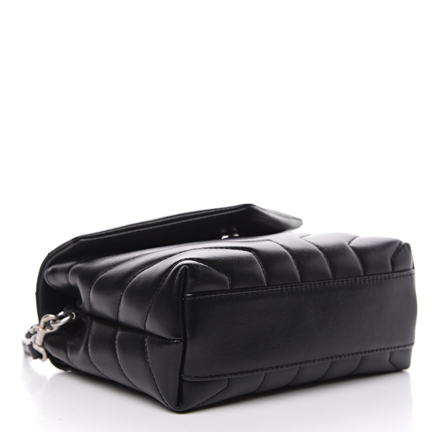 Saint Laurent Calfskin Y Quilted Monogram Toy Loulou Crossbody Bag Black 3 of 10