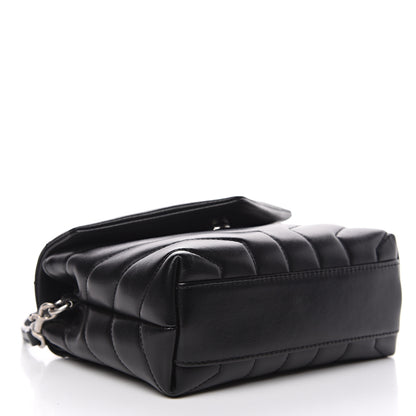 Saint Laurent Calfskin Y Quilted Monogram Toy Loulou Crossbody Bag Black 3 of 10
