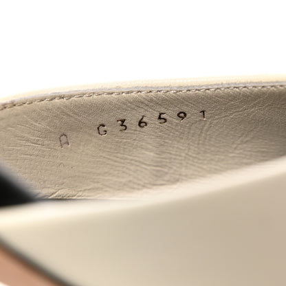Chanel Lambskin Grosgrain Cap Toe Logo Ankle Strap Pumps 38 White Black 9 of 18