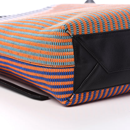 Celine Woven Canvas Small Twisted Cabas Multicolor 8 of 10