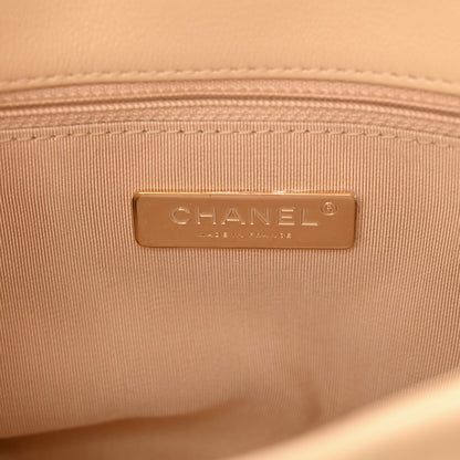Chanel Shiny Goatskin Quilted Medium Chanel 19 Flap Beige 6 of 11