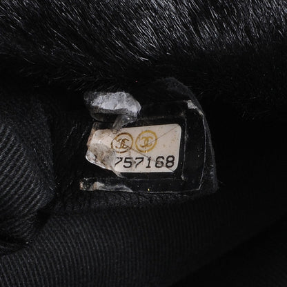 Chanel Pony Hair Quilted Drawstring Tote Black 7 of 7