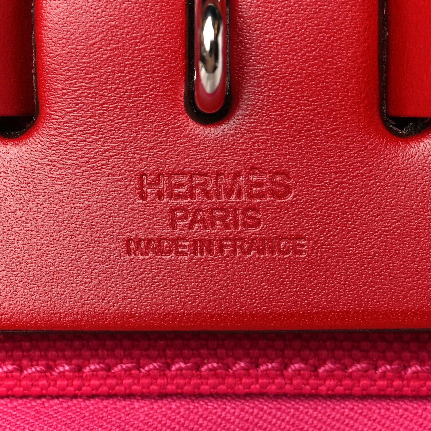Hermes Military Toile Vache Hunter Herbag Zip PM 31 Rose Mexico Rouge Piment 7 of 12