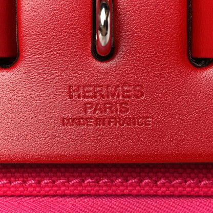 Hermes Military Toile Vache Hunter Herbag Zip PM 31 Rose Mexico Rouge Piment 7 of 12