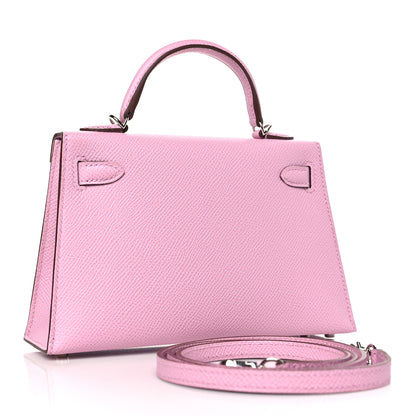 Hermes Epsom Mini Kelly Sellier 20 Mauve Sylvestre 3 of 9