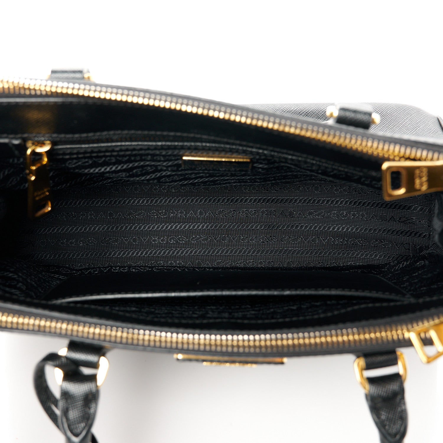 Prada Saffiano Small Galleria Double Zip Tote Black 6 of 15