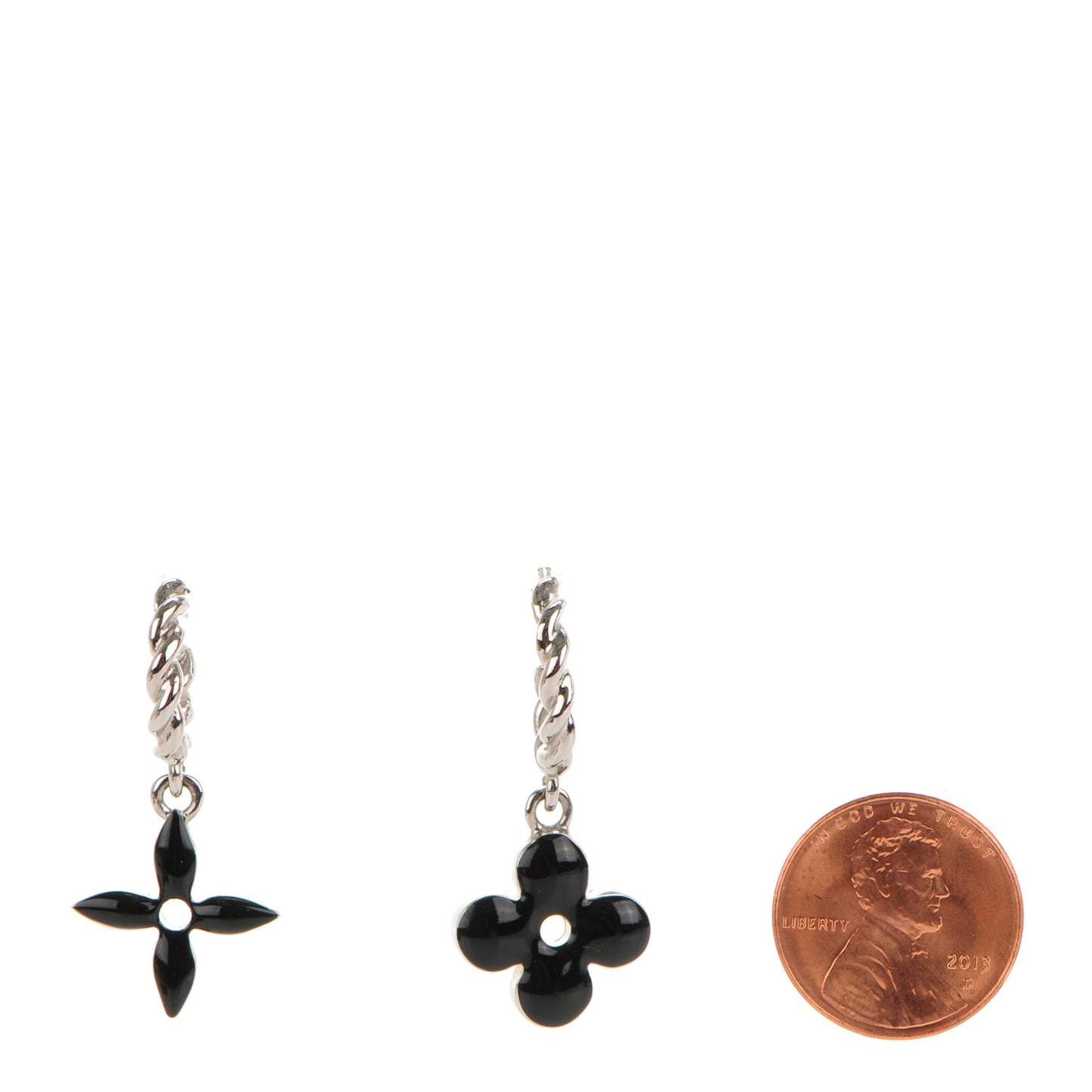 Sweet Monogram Earrings Black