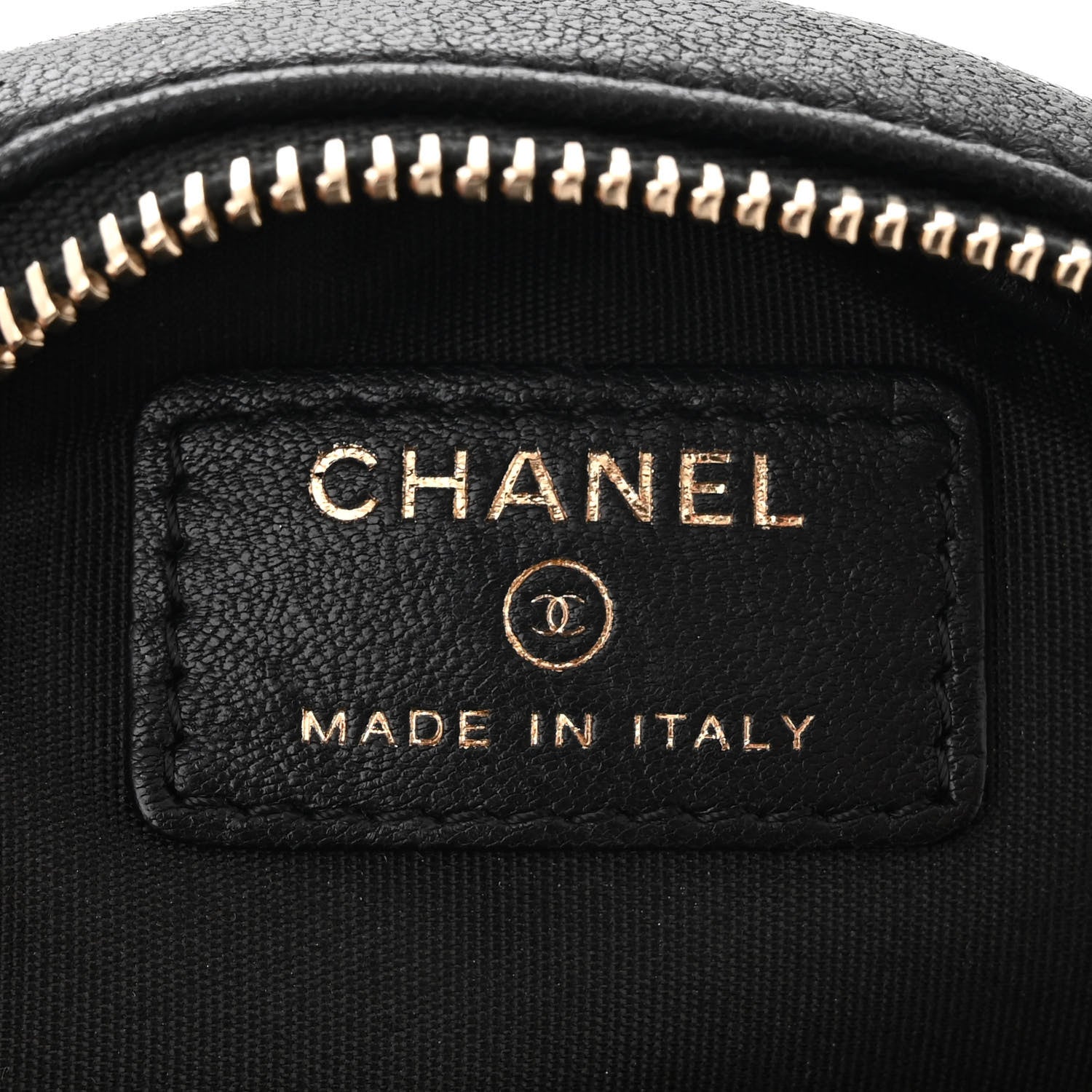 Chanel Lambskin Quilted Studded Round Clutch With Chain Black 6 of 10