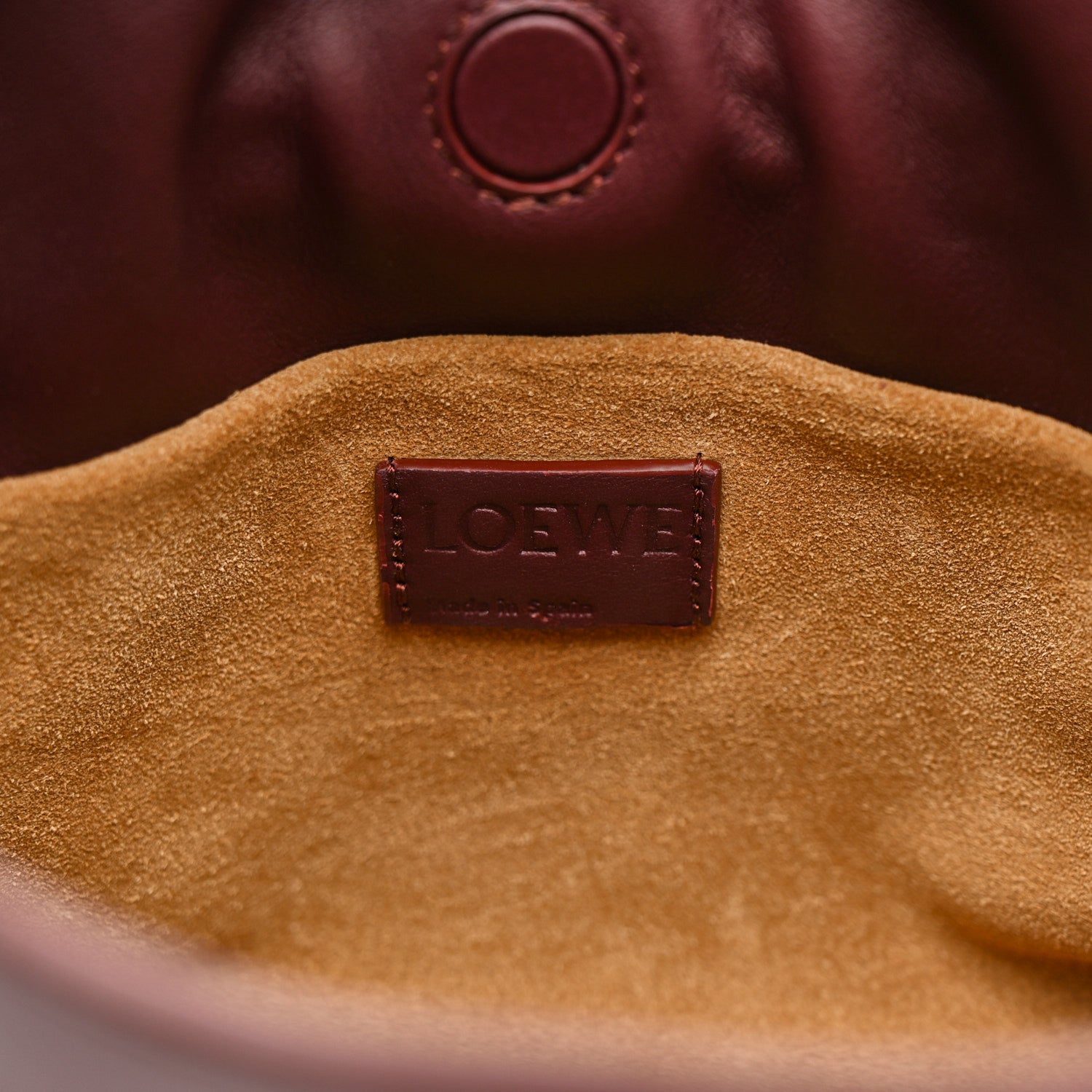 Loewe Calfskin Mini Flamenco Knot Clutch Dark Burgundy 6 of 11