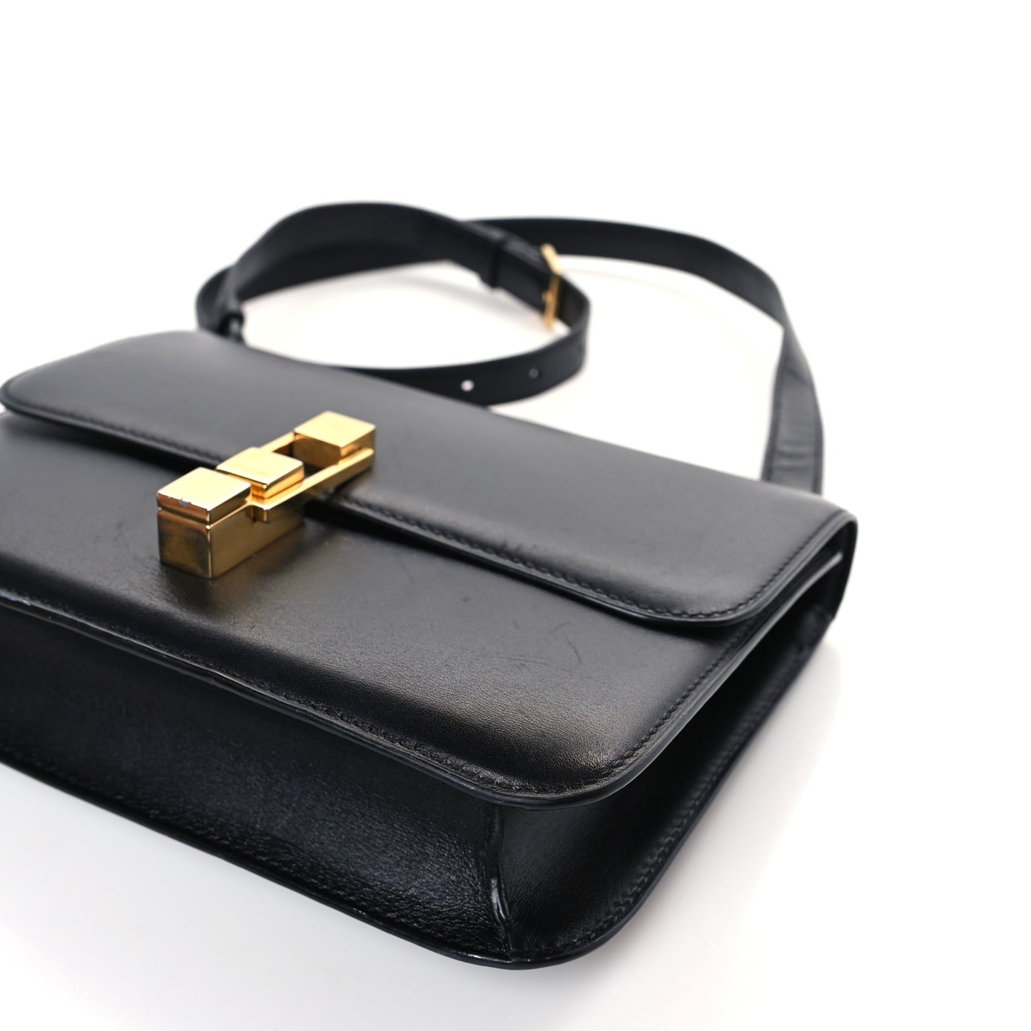 Smooth Calfskin Carre Satchel Black