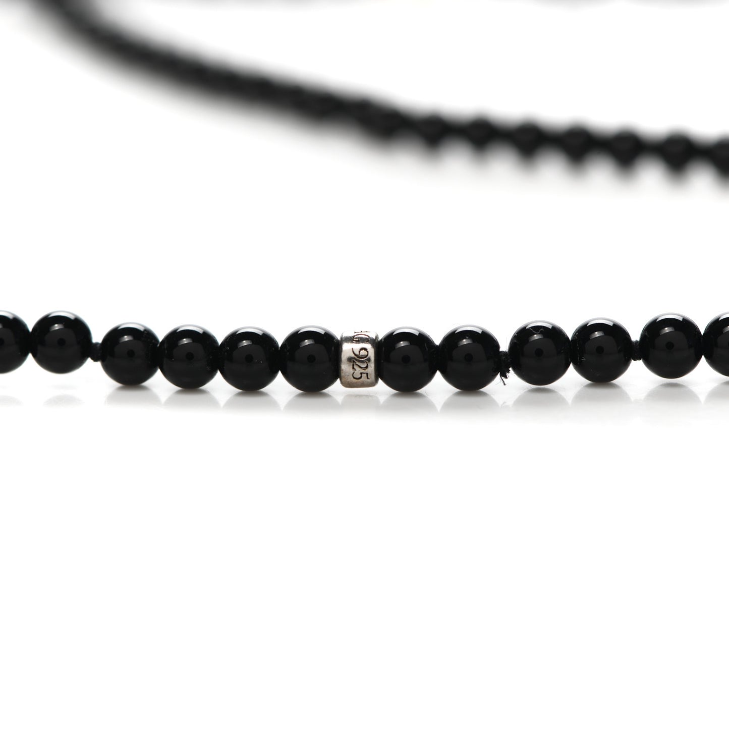 Sterling Silver Black Onyx Freshwater Pearl Ziegfeld Tassel Necklace