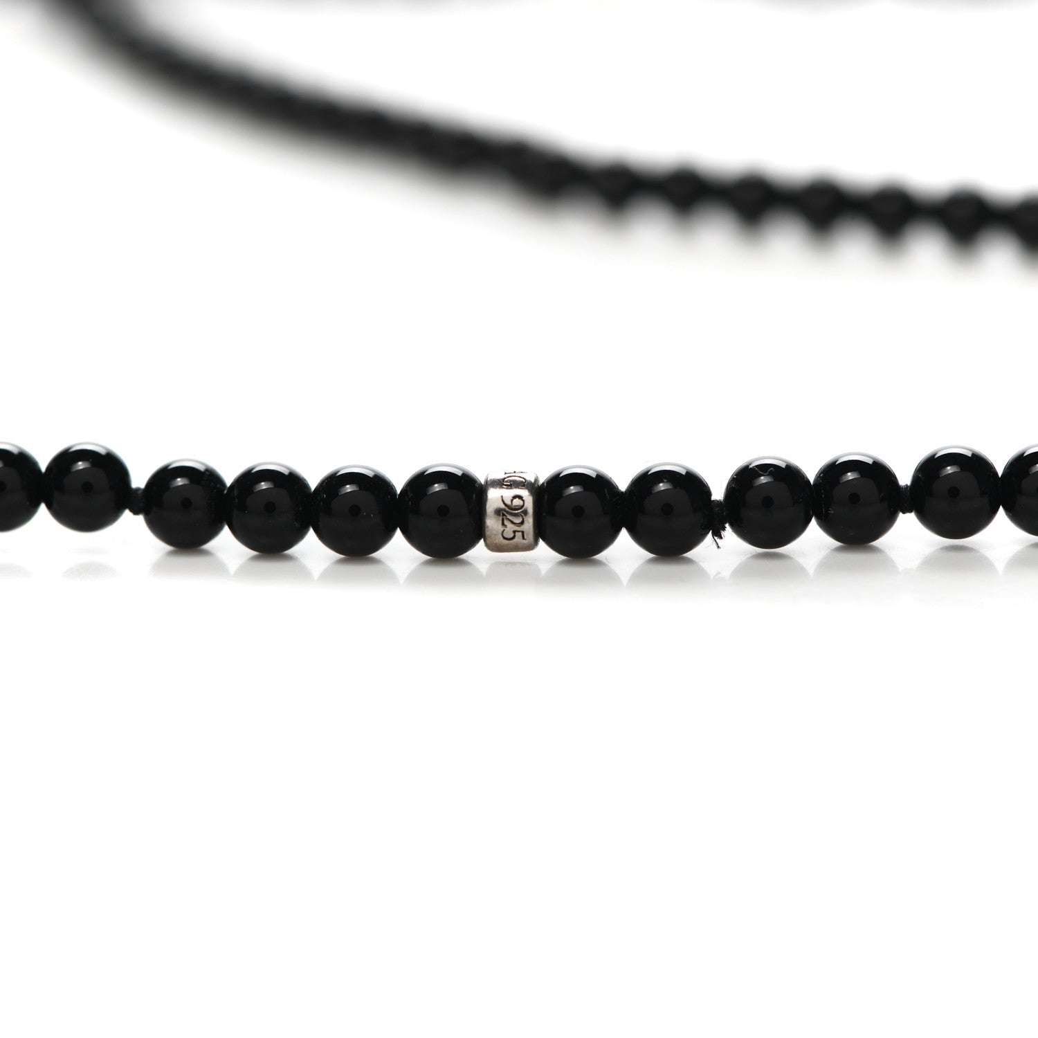 Tiffany Sterling Silver Black Onyx Freshwater Pearl Ziegfeld Tassel Necklace 5 of 6