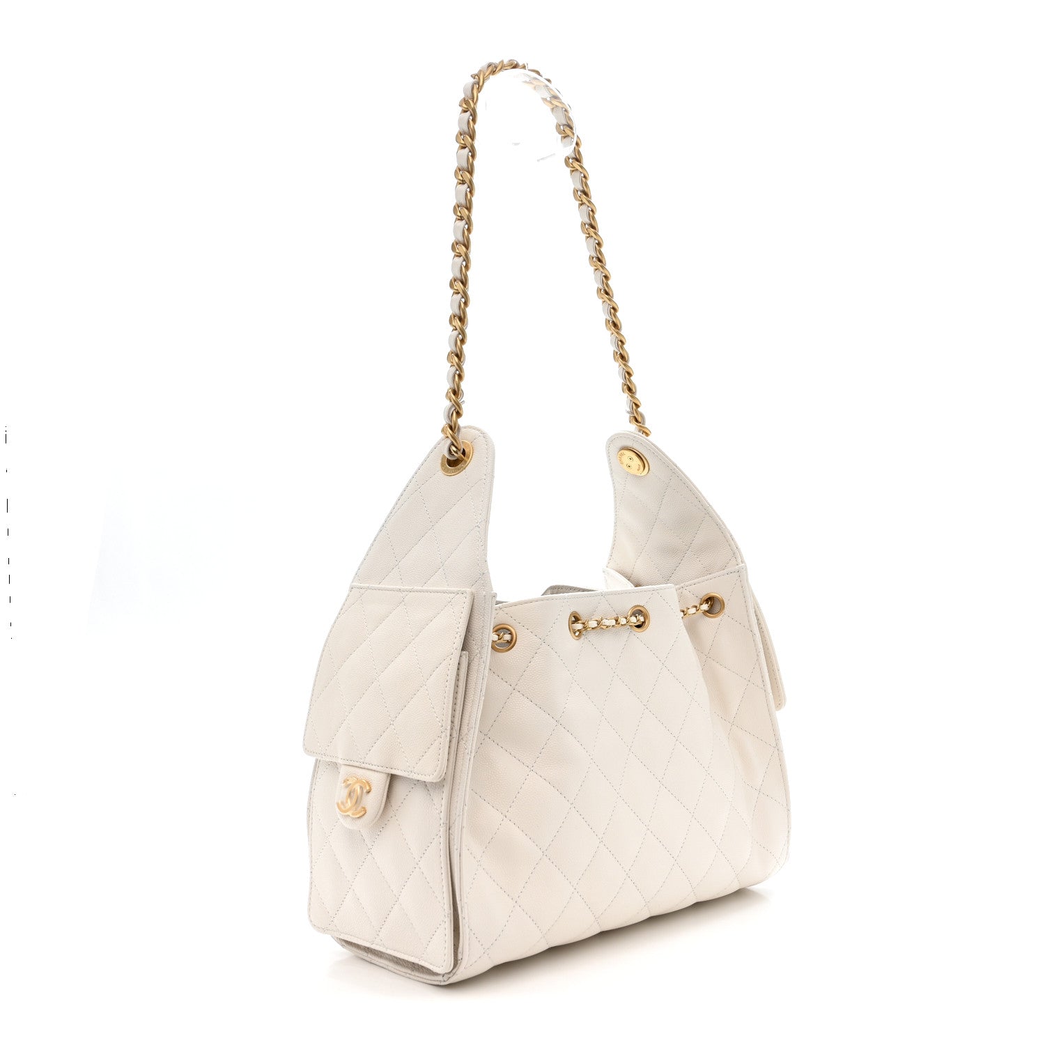 Chanel Caviar Quilted Small Chanel 25 Handbag White 3 of 11
