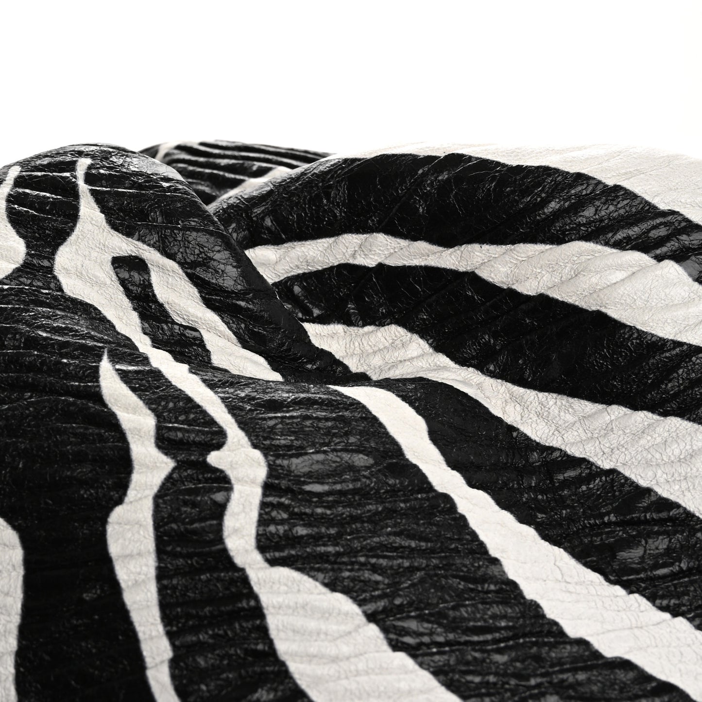 Nappa Zebra Print The Pouch Oversized Clutch White Black