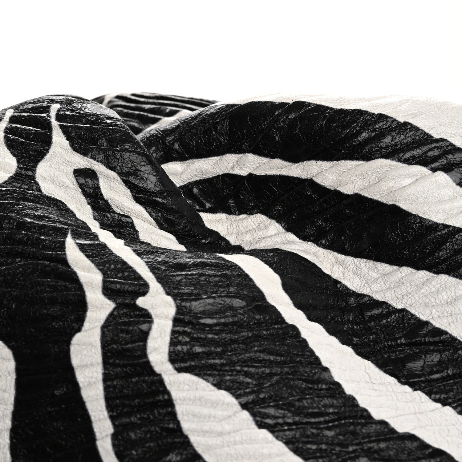 Bottega Veneta Nappa Zebra Print The Pouch Oversized Clutch White Black 8 of 10